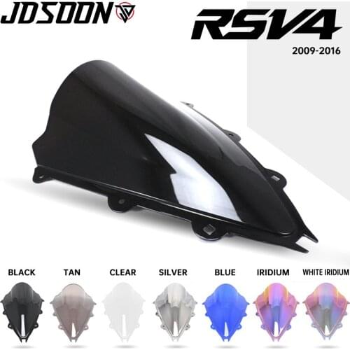 Motorcycle Double Bubble windshield windscreen For Aprilia Rsv4 RSV4R RS4 125 2009 2010 2011 2012 2013 2014 black brown