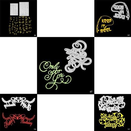 ZhuoAng Letters cutting DIY Scrapbook Album Decoration Supplies Clear Stamp DIY Paper Card