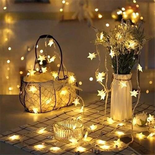10/20/40 LED Star Light String Twinkle Garlands USB or Battery Powered Christmas Lamp Holiday Party Wedding Decor Fairy Lights