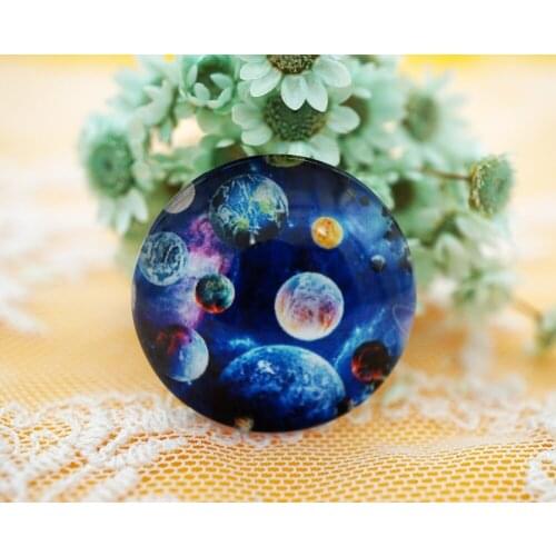 10PCS/lot Round 20MM Planet Glass Cabochon for make bracelet necklace Jewelry for women 2019 earring pins brooch craft supply