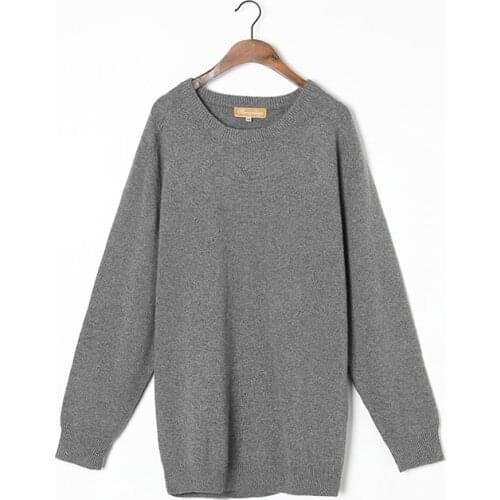 100%Cashmere Sweater Men Natural Fabric Extra Soft High Quality Winter Thick Warm Pullover Grey O-neck Pure Cashmere Sweaters