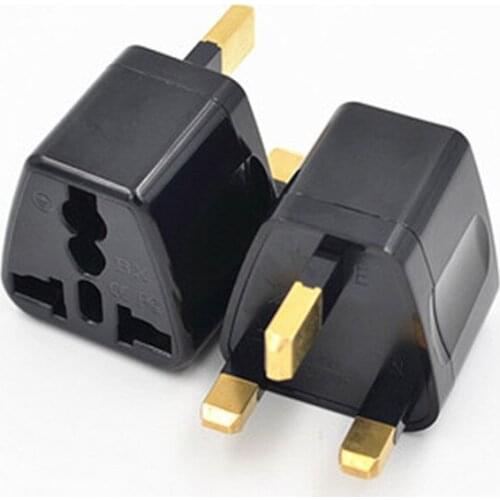 100pcs Universal UK Plug Adapter International US EU European AU To UK British AC Travel Power Adapter Socket Electric Outlet