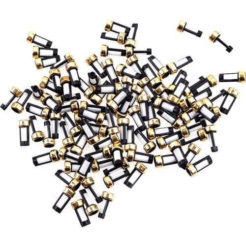100Pcs Car Motorcycle Boat Fuel Injector Basket Micro Filter ASNU03C Universal Fit for ASNU03C Injector Repair Kit