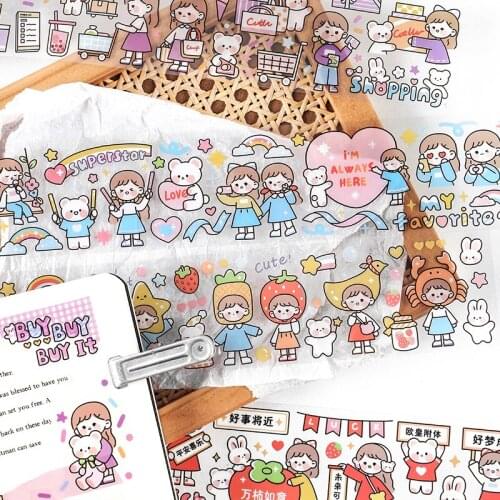 12pcs/LOT life is a dream series stationery sticker Creative decoration DIY shared outfit tape PET sticker