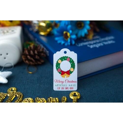 200 pcs 3.5x6.2cm paper label Candy Bag label Child gift Holiday trademark New years gifts Christmas decorations