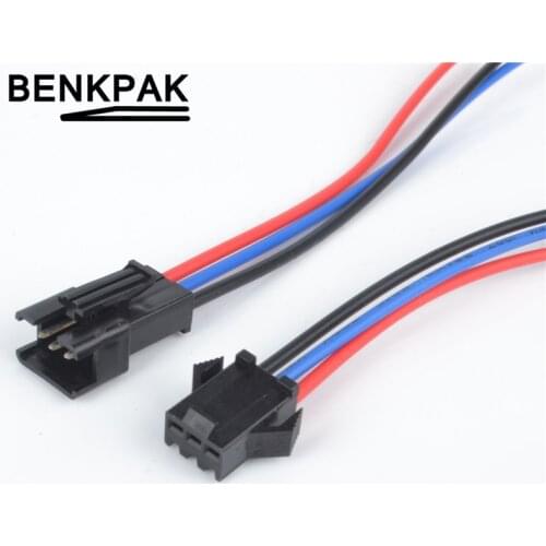 50Pairs 3P JST SM Male Female Wire Connector SM3P LED connectors