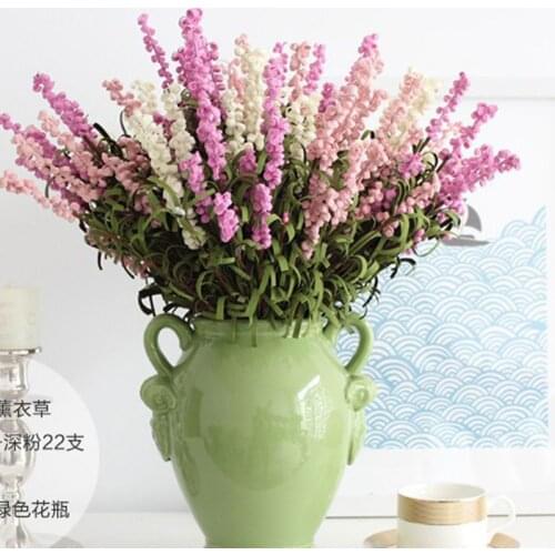 9 Head Curling Provence Lavender Wedding Party Artificial Flower Decor Garden Plant Fake Flores Bouquet Home Decoration Art