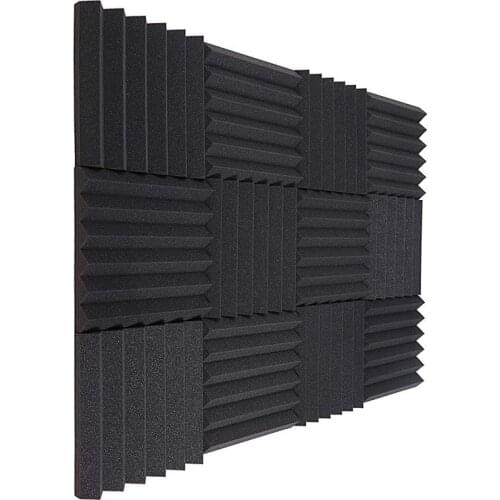 12 Pcs Acoustic Foam Board,Sound Insulation Foam Board,Wedge Acoustic Wall Panels Tiles Studio Foam,5X 30X 30 cm