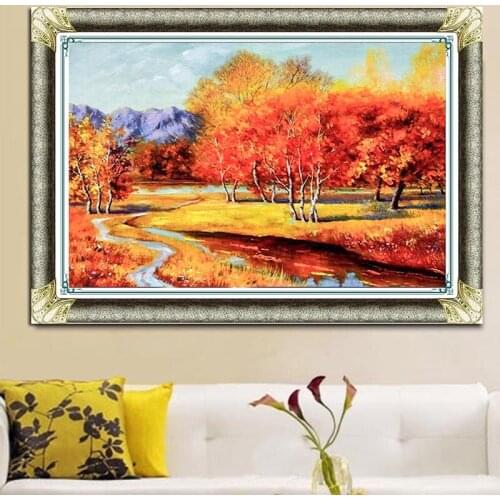 Diamond Embroidery Diy Diamond Painting Cross Stitch Kits Diamond Mosaic Landscape painting Creek Full Square Diamond CS075