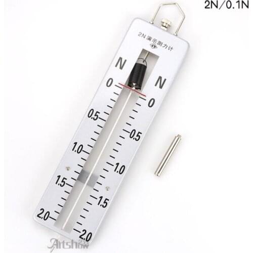 Large metal dynamometer 2N J14011 aluminium alloy spring dynamometer teacher demonstration physical laboratory equipment