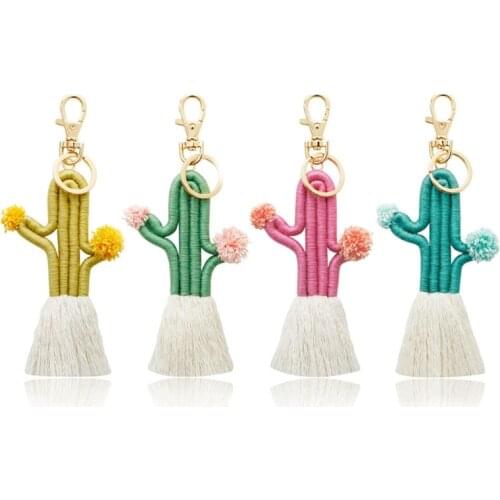 Cactus Shape Key Chain Handbag Decorations Pendant Gift for friends Women Girls X6HE