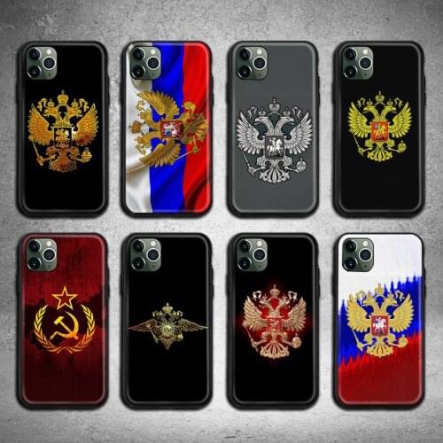 Russia Flag national emblem Phone Case for iphone 12 pro max mini 11 pro XS MAX 8 7 6 6S Plus X 5S SE 2020 XR case