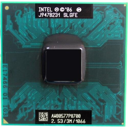 Lntel Core P8700 Dual Core 2.5GHz 3M Cache 1066MHz Socket 478 laptop notebook CPU Processor Free Shipping