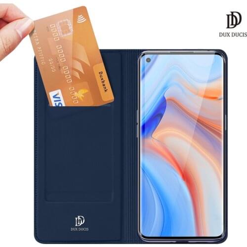 For OPPO Reno 4 Pro 5G DUX DUCIS Skin Pro Series Flip Cover Luxury Leather Wallet Case Full Good Protection Steady Stand