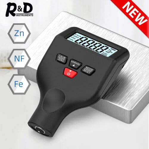 R&D ET360 Mini Micron Level Paint Thickness Meter High Precision Car Paint Coating Thickness Gauge Fe/NFe Fe+ Zn Russian Manual