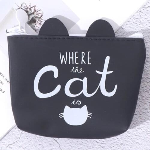 Animal Cat Coin Purses Holder Women Mini Silica Gel Change Wallets Girl Kids Money Bag Coin Bag Children Zipper Small Pouch