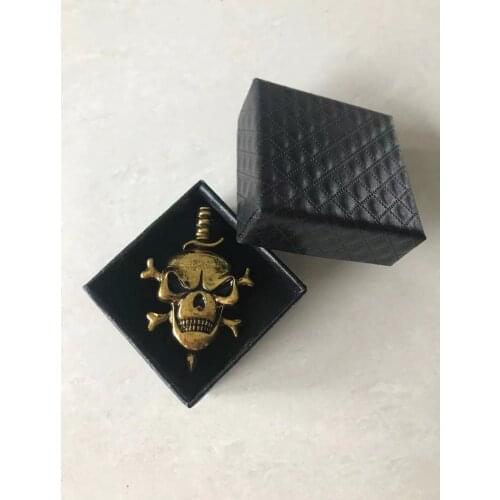 Motorcycle Biker Metal Badges Brooches Skull Punk Badge For Clothes Hat Bag Retro Gold Collar Pin Brooch