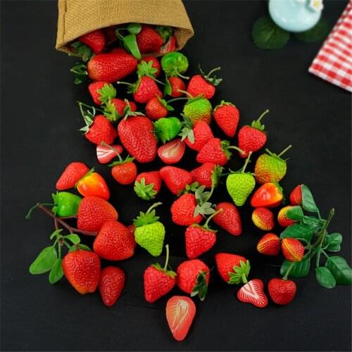 Fake Strawberry Fruit Model Party Supplies house restaurant decor educational toys Artificial Simulation plastic fruit props
