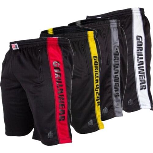 Mens Fashion Bodybuilding Fast Dry Board shorts Joggers Knee Length Sweatpants Summer Male Gyms Fitness Workout Beach Short