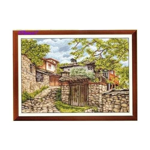 Small alley Home Country Sewing kit Top Quality Embroidery Needlework 14CT Unprinted Cross Stitch Kits DIY Handmade Home Decor
