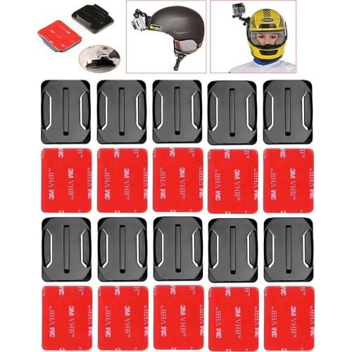 10 pcs Curved Adhesive Sticker Mount Kit for GoPro Hero 6 5 4 3+ 3 2 1 Go Pro Session SJ4000 for XiaoMi Yi Camera accessories