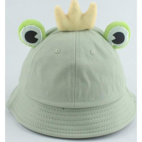Frog Bucket Hat Baby Summer Cartoon Cute Hat Kids Fisherman Hats Children Outdoor Sun Caps