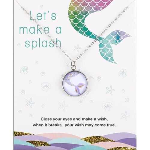 Beach Jewelry Sand Dollar Starfish Seashells Fish Scale Seahorse Octopus Whale Tale Wave Turtle Mermaids Necklaces for Women