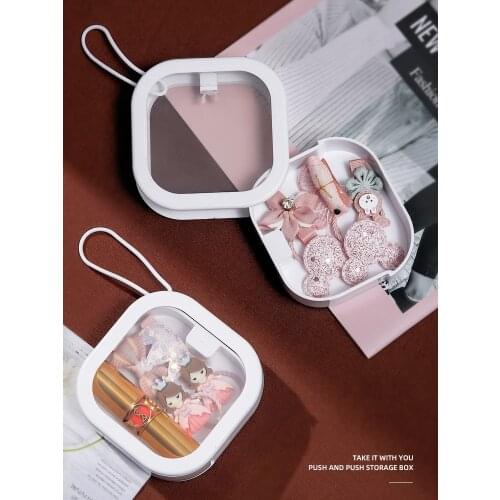 Jewelry Box Earrings Storage Small Exquisite Hairpin Childrens Hair Accessories Rubber Band Hairpin Hair Tie Head Rope Cotton