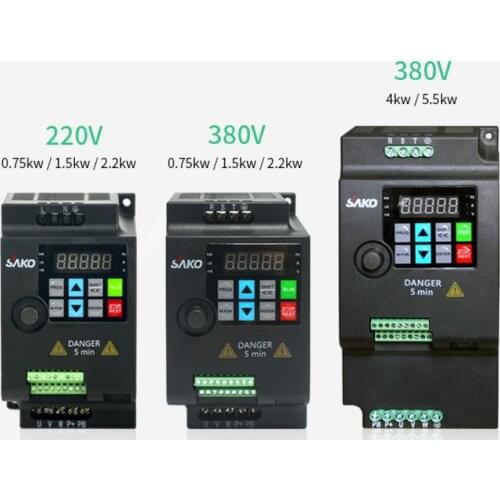 SKI780 Mini VFD Variable Frequency Converter 220V/380V 0.75/1.5/2.2KW Frequency Inverter for Motor Speed Control