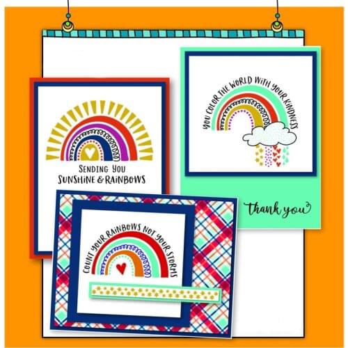 Sunshine Rainbow Clouds Transparent Silicone Clear Stamp for Scrapbooking DIY Craft Decoration Soft Stamp