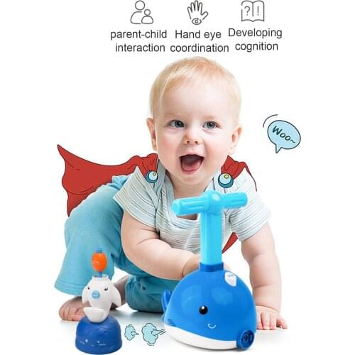 Cute Dolphin Shape Aerodynamic Balloon Car Children Educational Toy Kids Gift