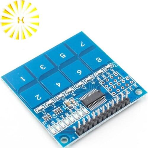 TTP226 8 Channel Digital Capacitive Switch Touch Sensor Module for Arduino UNO Connector