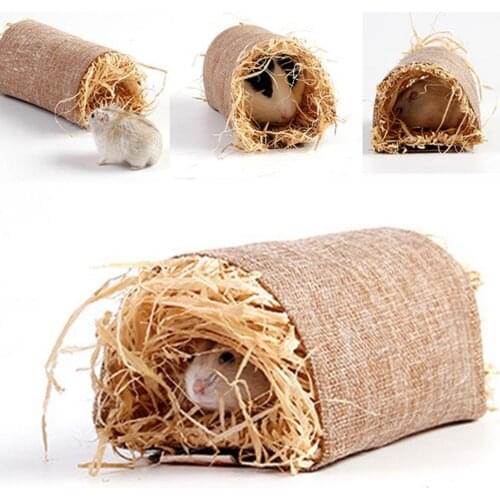 Animal Grass Tunnel Breathable Environment-friendly Bite Resistant Bunny Guinea Pig Chinchilla Ferret Hamsters Rats Tunnel Toy
