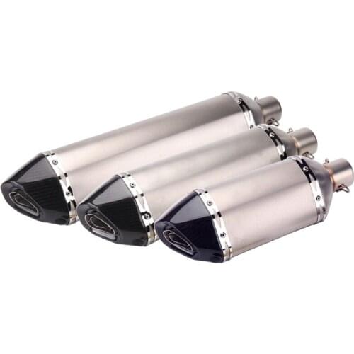 Inlet 51mm 61mm Motorcycle Exhaust End Pipe Muffler Universal Pitbike Motorbike Muffler Escape Moto DB Killer Carbon Fiber