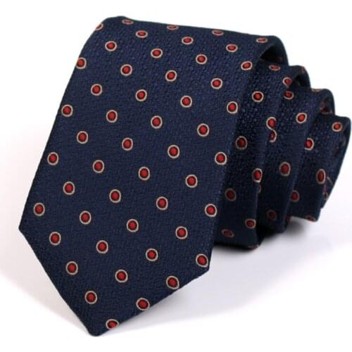 High Quality Ties For Men Business Suit Work Necktie 2020 New 7CM Navy Blue Gentlemen Fashion Formal Gift Box