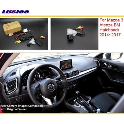Car Reverse Rear View Camera For Mazda 3 BM BN Hatchback 2013 2014 2015 2016 2017 2018 Accessories Original Screen Compatible