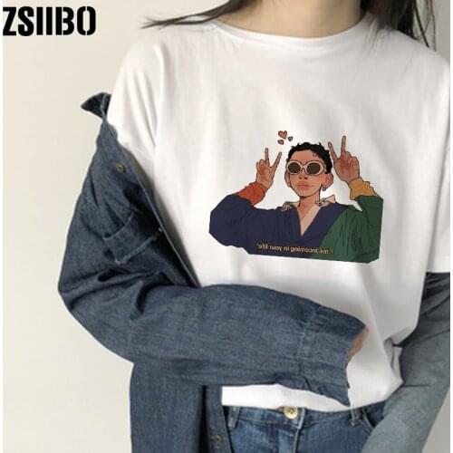 Women Shirt Short Sleeve T-Shirt Tshirt vegan punk dropshipping clothing Print chemise punk clothes vintage Harajuku Aesthetics