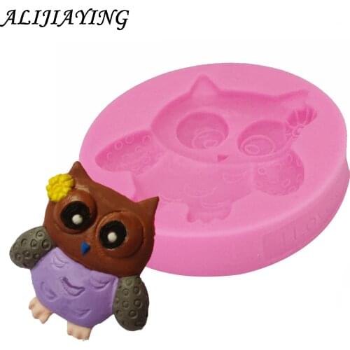 1Pcs Owl Shape Hands Shape 3D Silicone Cake Mold, Cartoon cake tools Soap Mold Cake Decoration Owl Fondant D0166