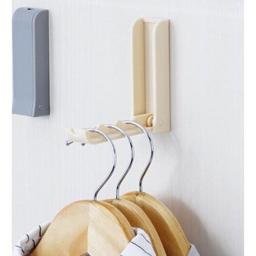 1pc Foldable Door Hook Household Invisible Coat Storage Holder Wall Hanger For Cloth
