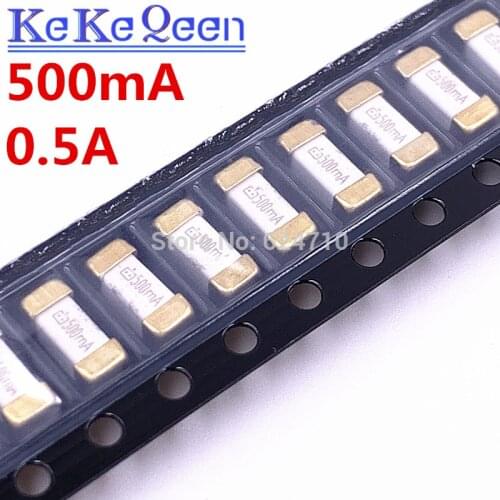 100PCS=10kinds*10PCS 1808 SMD 0.5A/1A/2A/3A/5A/6.3A/8A/10A/12A/15A each 10pcs Gold Plated Caps Surface Mount Fuses