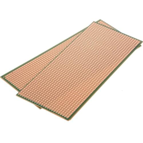 2pcs 6.5 x 14.5 cm Single Sided Copper PCB Board Uncut Platine Circuit Perf Board For Point To Point Soldering