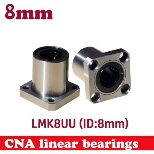 2pcs/lot Free shipping LMK8UU 8mm flange linear bearing CNC Flange Linear Bush