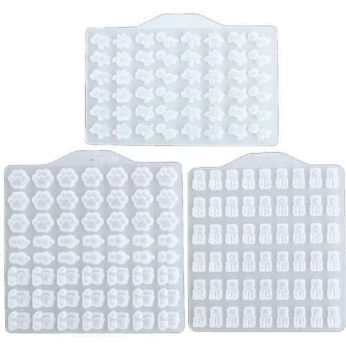 3 Pack Gummy Molds Silicone Bear Cat Dinosaur Animals Candy Chocolate Resin Mold