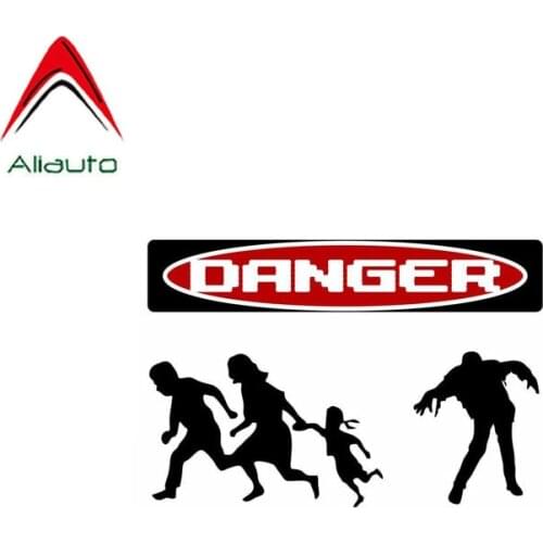 Aliauto Personality Car Sticker Zombie Outbreak Biohazard Motorcycle Retro-reflective PVC Decal for Suzuki Peugeot VW,13cm*9cm
