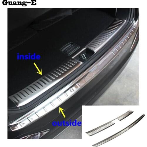 Car Stainless Steel Rear Bumper Tailgate Pedal Strip Trim Plate Lamp Threshold Truck Hoods For Kia Sorento L 2015 2016 2017