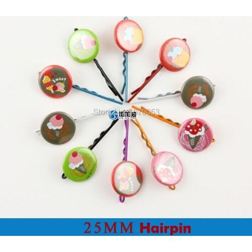 Free Ship Blank Hairpin Button Maker 120pcs/Lot Jewelry Supplies DIY Small Steel Clip Hair Head Tool Accessories