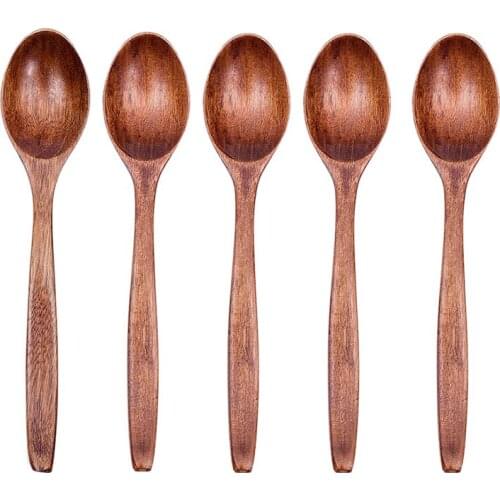 Wooden Spoon Household Tableware Porridge Bowl Chinese Bamboo Rice Spoon Japanese Cuisine Spoon Tableware