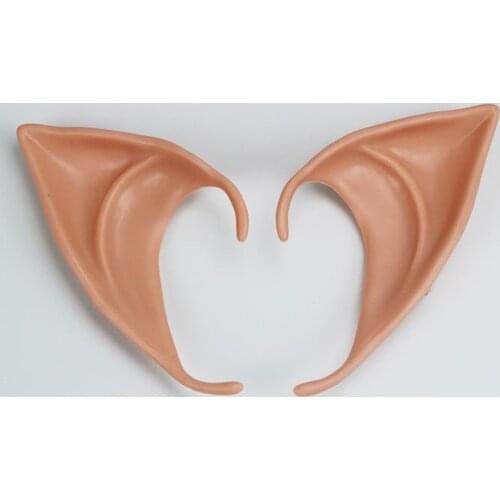 Elf Ears Fairy Vulcan Alien Cosplay Halloween Fancy Dress Costume Accessory Hobbit Pixie Ear Tips Latex Ear party Cos props 5cm