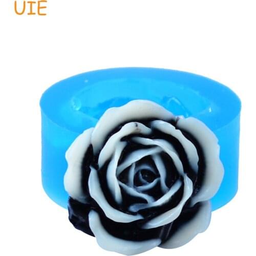 HYL155U Flower ROSE Silicone Mold for Cake Fondant Decorating 20.4mm - Cabochon Miniature Food Molds, Food Safe