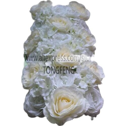 Artificial silk peony rose and hydrangea arch flower wedding decoration flower wall background decoration 20pcs/lot TONGFENG